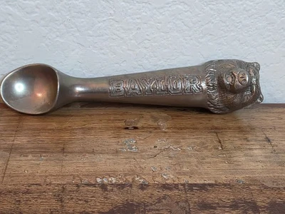 Cuchara de helado de metal Baylor University ¡muy pesada! Foto 1 de 4