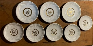 8 Wedgwood EDME Goldrand Teller England Etruria Barlaston Cooley’s Boston 1930er - Bild 1 von 12