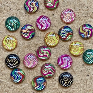 20pcs Round 10mm Wave Gold Resin flatback Scrapbook phone wedding sparkle #2045 - Picture 1 of 12