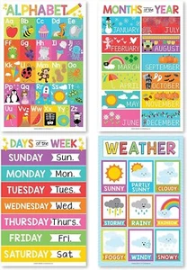 Alfabeto, Meses del Año, Clima, Calendario Días de la Semana para Niños,... - Imagen 1 de 5