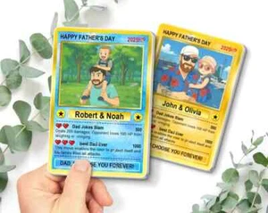 Divertida Tarjeta Acrílica Anime Gamer Papá Regalo de Niño Saludo Personalizado - Imagen 1 de 4