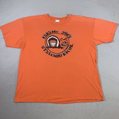 Camiseta Eskimo Joes Adulto 2XL Naranja Still Water Oklahoma Puntada Única De Colección Foto 1 de 4