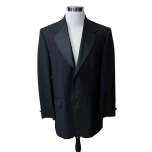 Mens Warehouse Joseph & Feiss Blazer 42L 100% Worsted Wool Black Suit Jacket - Picture 1 of 8