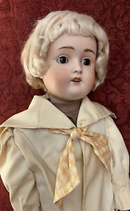 Antique German Kestner 168 Letter Series F Bisque Head Boy Doll 24" Adorable