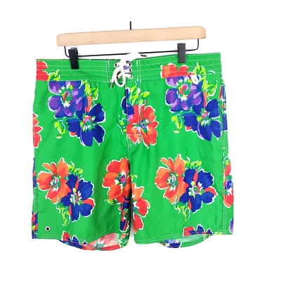 Traje de baño Polo Ralph Lauren para hombre 36 verde floral board shorts forrado bañador Foto 1 de 4
