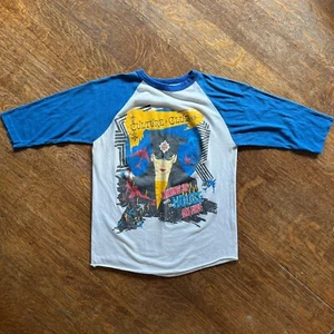 Vintage Culture Club Shirt Large 80s Boy George Raglan Band Tee Concert USA - Picture 1 of 13