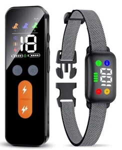 Dog Pet Training Collar w Remote Rechargeable Waterproof Shock Anti Bark 2300 Ft - Picture 1 of 7