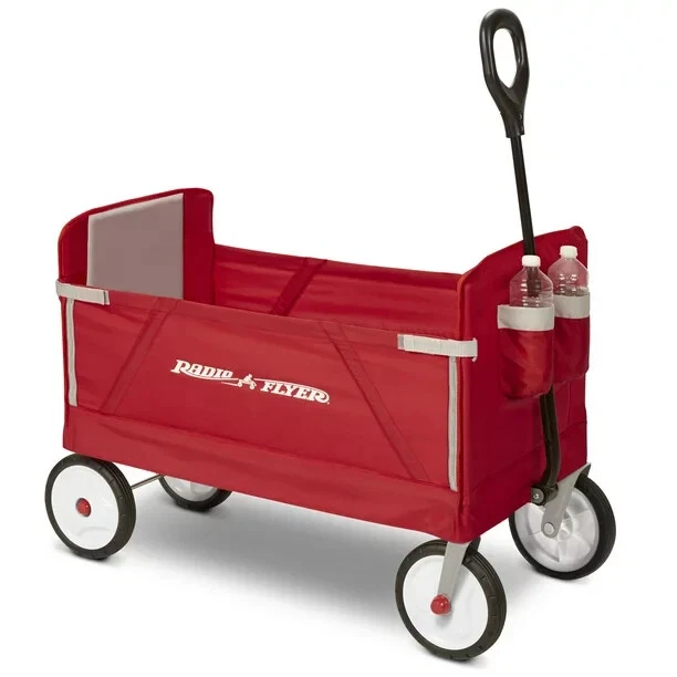Radio Flyer, 3-in-1 EZ Fold Wagon, Padded Seat with Seat Belts, Red - Image 1 of 1