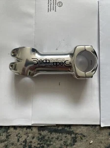 Deda Quattro HPS 90mm Chrome Stem Retro 31.7mm (31/8mm) Clamp & 1 1/8" Steerer - Picture 1 of 5