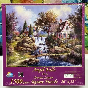 NEW SunsOut 1500 Piece Jigsaw Puzzle Angel Falls Dennis Lewan Flowers Children - Picture 1 of 24