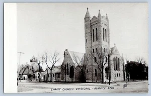 Beatrice Nebraska NE Cristo Chiesa episcopale vera foto cartolina RPPC 1930-1950 - Foto 1 di 2