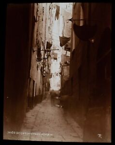 Magic Lantern Slide VIGO DE CHRISTOPHER GENOA C1910 PHOTO ANTIQUE ITALY