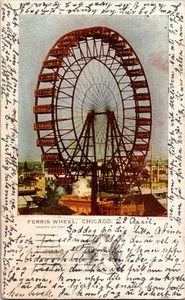 Postcard FERRIS HEIGHTH 264 WHEEL, FEET CHICAGO. 1903 A10 - Picture 1 of 2