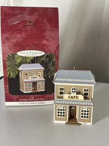 Punze Ornament Weihnachtscafe Nostalgie Häuser und Geschäfte 1997 Sammler - Bild 1 von 2