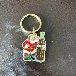 VINTAGE (1985) Coca-Cola, Babbo Natale, portachiavi, Natale, anni '80, - Foto 1 di 1