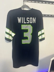 Mens NFL Seattle Seahawks Russell Wilson Large Jersey Shirt Used - Picture 1 of 5