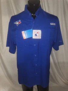 Camisa de pesca Toronto Blue Jays Columbia PFG ventilada MLB para hombre M nueva con etiquetas - Imagen 1 de 5