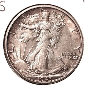 1943-S Walking Liberty Half Dollar, AU #2790 - Picture 1 of 2