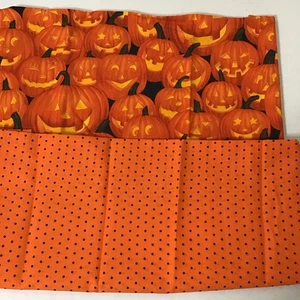 Alexander Henry Fabric Halloween "happy jacks" 1/2 yd + Orange/Black Dotted 3/4 - Picture 1 of 6