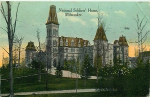 1914 National Soldier's Home - Milwaukee Wisconsin Vintage Postcard - Picture 1 of 2