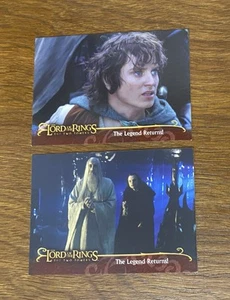 Lord of the Rings Topps UK 2002 The Two Towers Movie Cards Promo L1-L2 UK Set - Picture 1 of 2