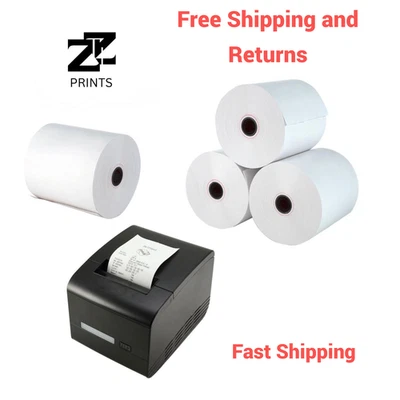 Papel térmico premium 3-1/8" x 230' 40 rolos – Compatível com a maioria das impressoras - Imagem 1 de 3