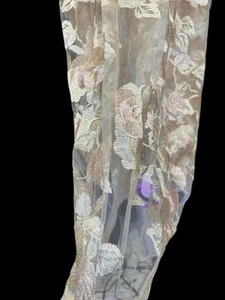 Langer Damenrock transparent bestickt 44” L Größe Small. 26" Taille Stretch Neu ohne Etikett - Bild 1 von 5