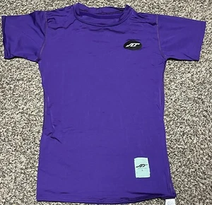 Vintage Jet Wear Fitted Compression T-shirt Youth Size Large YL Purple - Picture 1 of 3