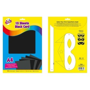 ArtBox 15 Sheets A4 Black Activity Card Kids Children Creative Fun ACTIVITY New - Picture 1 of 1
