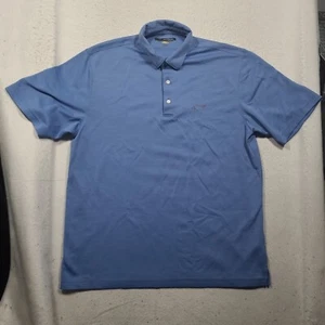 Camisa Polo Greg Norman PlayDry Para Hombre XL Azul Brezo Tiburón Logo - Imagen 1 de 9