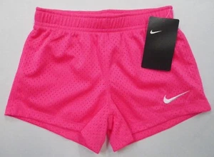 NWT Nike Girls Pull-On Mesh Athletic Shorts Gym Hyper PINK Little Kids Child 6X - Picture 1 of 9