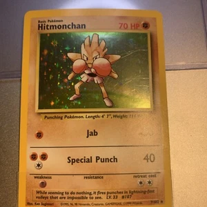 Pokémon TCG Hitmonchan Base Set 7/102 Holo Unlimited Holo Rare - Picture 1 of 6