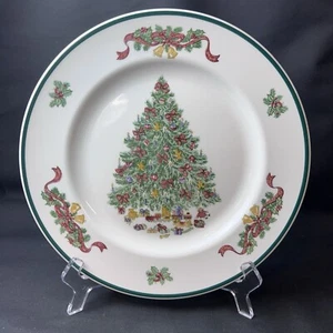 One Johnson Brothers Bros Victorian Christmas Tree Dinner Plate 1992 England EUC - Picture 1 of 5