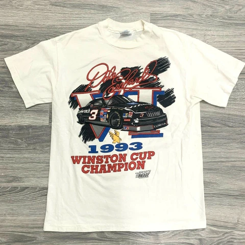 Vintage 1993 Dale Earnhardt Winston Cup Champs NASCAR Racing t shirt gift men US Cover