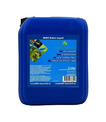 MIBO-AQUARISTIK (5,18€/L) MIBO Bakto Liquid 5.000ml Aquarium Wasseraufbereiter Schadstoffabbau