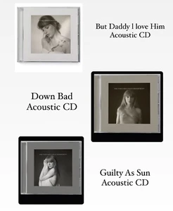 ⭐️ Taylor Swift TTPD CD Akustik Set Guilty As Sin DOWN BAD But Daddy I Love Him - Bild 1 von 8