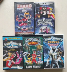 Power Rangers Movie + Turbo + In Space + Wild Force ~~ Lot 5 VHS + FREE DVDs - Picture 1 of 3