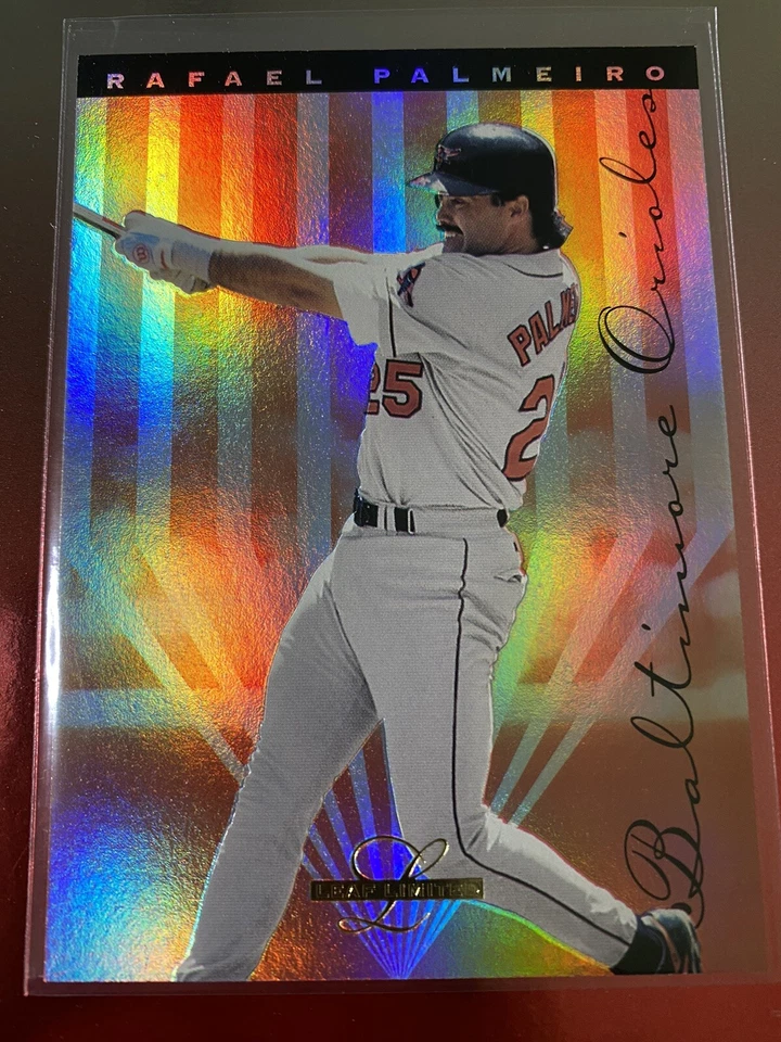 1995 Leaf Limited Prism Foil Baltimore Orioles Baseball Card #86 Rafael Palmeiro - Image 1 of 2