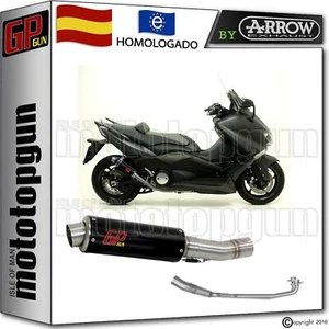 ESCPAE COMPLETO GP GUN by ARROW ACERO NEGRO YAMAHA T-MAX TMAX 530 2014 14 - Imagen 1 de 3