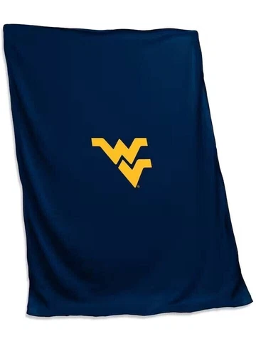 NEW Logo Brands NCAA West Virginia Mountaineers 54'' x 84'' Sweatshirt Blanket Cover