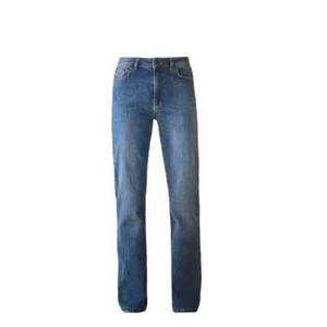 JEANERICA JEANS HIGH RISE BUTTON FLY STRAIGHT LEG MEDIUM WASH BLUE SIZE 27x32 - Picture 1 of 15