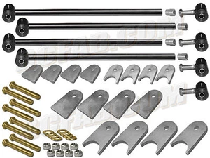 Triangulated 4 Link Kit 1.25" Bars Urethane Bushing Ends Hot Rod Custom Truck - Picture 1 of 1