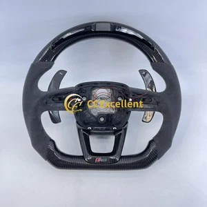 Für Audi Q5 Q6 SQ8 SQ7 RSQ8 Q7 Q8 RSQ7 SQ5 Carbonfaser Alcantara LED Lenkrad - Picture 1 of 5