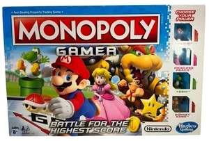 Monopoly Gamer Nintendo Board Game 2017 Hasbro Complete Mario Peach Yoshi DK - Picture 1 of 11