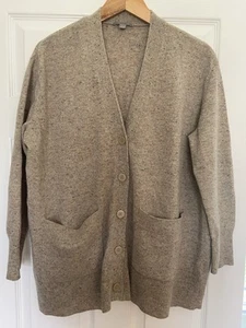 Cos Oversized Wool Cardigan Beige Fleck Size S - Picture 1 of 10