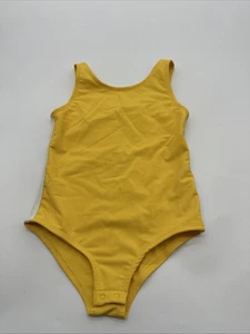 Zara One Piece Swimsuit Youth Girl Size 9 Yellow Solid Snap..#31590 - Picture 1 of 7