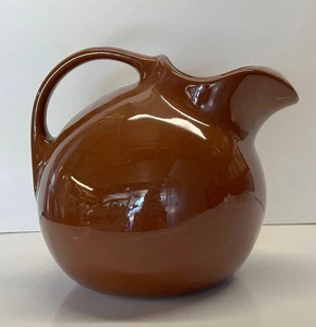 Hall Pitcher #633 Brown Tilted Ball w/Ice Lip Vintage USA - Picture 1 of 3