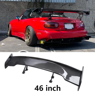 For Mazda Miata MX5 MX-5 47" Fiber Rear Trunk Spoiler Wing Adjustable GT-Style — 第 1/4 张图片