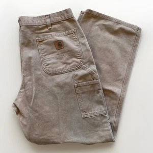 Pantalones Carhartt B11 para Hombres 36 x 31 Marrón Pato Lona De Colección Ropa de Trabajo Calce Suelto - Imagen 1 de 8
