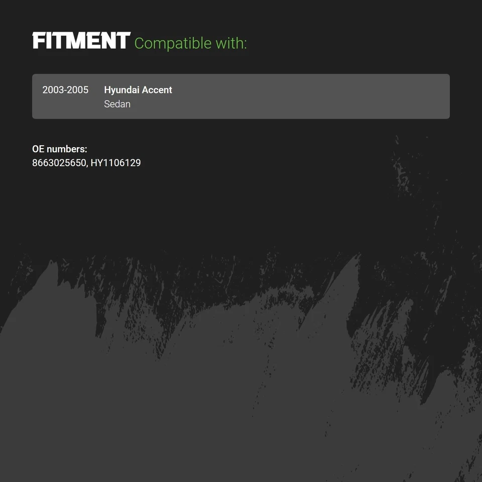 Bumper Reinforcement For Hyundai Accent 2003-2005 Rear 8663025650 Foto 1 de 1